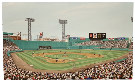 Fenway Park "Yazs Final At-Bat" 2x3 ft Oil-on-Canvas Painting by Mike Kuyper